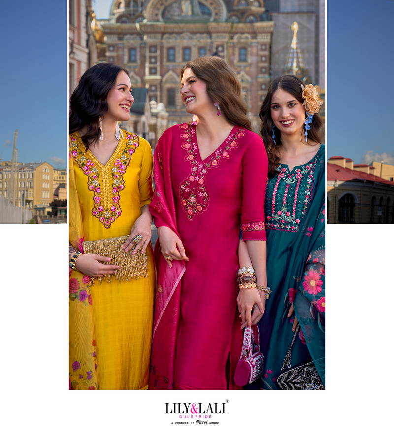 Srivalli By Lily And Lali Embroidery Handwork Viscose Readymade Suits Wholesale Online